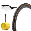 PIRELLI Cinturato Gravel RC Classic 40-622 Tire And SmarTube + GRITR Glasses (4216000+4094500+GRIT-SSG-BLACK-bundle) - Pirelli