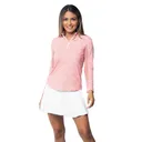 IBKUL Women's Landon Stripe II Print Long Sleeve Mock Neck Top (10164) - Ibkul