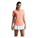 IBKUL Women's Short Sleeve Zip Mock Neck (87000) - Ibkul