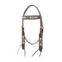 CIRCLE Y Buckskin Beaded Browband Headstall (1072-10-S5) - Circle Y
