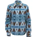 OUTBACK TRADING Women's Skylar Fleece Blue Big Shirt (40387-BLU) - Outback Trading