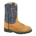 SMOKY MOUNTAIN BOOTS Kid's Autry Tan/Blue Leather Western Boots (3429T) - Smoky Mountain Boots