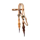 PROFESSIONAL'S CHOICE Quick Change Diamond Rough Out Tassel Browband Headstall (5145DRO) - Professional's Choice