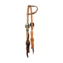 PROFESSIONAL'S CHOICE Quick Change Diamond Rough Out Tassel One-Ear Headstall (5135DRO) - Professional's Choice