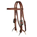 PROFESSIONAL'S CHOICE Ranch 5/8in Cob Browband Headstall with Feather Buckles (RH5B-COB-F) - Professional's Choice