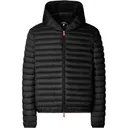 SAVE THE DUCK Men's Donald Hooded Black Puffer Jacket (D30650M-GIGA01-S-10000) - Save The Duck