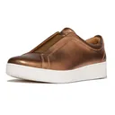 FITFLOP Women's Rally Elastic Bronze Mix Metallic Leather Slip-On Sneakers (GS2-616) - Fitflop
