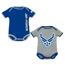 TROOPER Baby Air Force 2-Pack Blue/Gray Bodysuits (3300) - Trooper