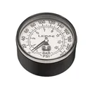 LEZYNE 220 PSI 2.5in Black/Silver Bicycle Pump Replacement Gauge (1-RP-FLGUE-V2220) - Lezyne