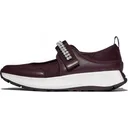 FITFLOP F-Mode Flow Crystal-Strap Quilted Mary Janes Plumberry Shoes (LT6-C88) - Fitflop