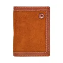 HOOEY Roughy Classic Roughout Brown Leather Trifold Wallet (RTF001-TNBR) - Hooey