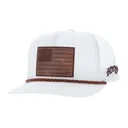 HOOEY Liberty Roper 6-Panel Leather Flag Patch Trucker Cap (2510T) - Hooey