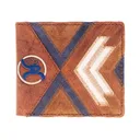 HOOEY Kamali Brown/Blue/Ivory Bifold Patchwork Wallet (RBF015-BRTN) - Hooey