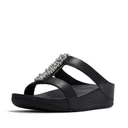 FITFLOP Women's Fino Pearls-And-Crystal H-Bar Slides (A2M) - Fitflop