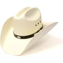 WESTERN EXPRESS Straw Western Cattleman Hat with Silver Concho Hat Band (CA-4-4E) - Western Express