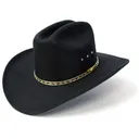 WESTERN EXPRESS Black Felt Finish Western Cattleman Hat (BFF-25-26-BLK) - Western Express