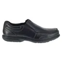 FLORSHEIM Men's Loedin FE2020 Black Steel Toe Slip-On Oxford Shoes (FE2020) - Florsheim