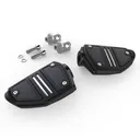 CIRO Twin Rail Black Footpegs with 1/2in Adapter for H-D Male Mount Clevis (61425) - Ciro