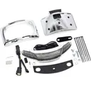 CIRO Red LEDs/Light Smoke Lens/Chrome Latitude Tail Light with License Plate Mount '14-up (40053) - Ciro