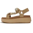 FITFLOP Women's GEN-FF Max Ultra-Jewel Leather Back-Strap Sandals (A3K) - Fitflop
