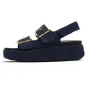 FITFLOP Women's GEN-FF Max Buckle Dark Denim Back-Strap Sandals (A3A-D71) - Fitflop