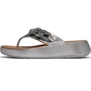 FITFLOP Women's F-Mode Beaded-Chain Leather Toe-Post Sandals (E6E) - FitFlop