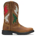 WOLVERINE Men's Rancher Flag Steel-Toe Wellington Brown Work Boots (W241183) - Wolverine Footwear