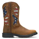 WOLVERINE Men's Rancher Flag Steel-Toe Wellington Brown Work Boots (W241181) - Wolverine Footwear