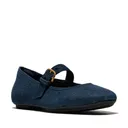 FITFLOP Women's Delicato Denim Mary Janes Dark Denim Ballet Flats (A0N-D71) - Fitflop