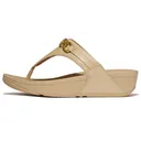 FITFLOP Women's Lulu Square-Chain Leather Toe-Post Sandals (E1I) - Fitflop