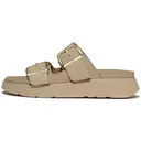 FITFLOP Women's GEN-FF Buckle Two-Bar Cappuccino Suede Slides (A2U-923) - Fitflop