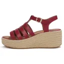 FITFLOP Women's Platfforms Espadrille Leather Fisherman Wedge Burnt Sandals (JF5) - Fitflop