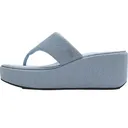 FITFLOP Women's Platfforms Denim Wedge Toe-Post Sandals (A5I) - Fitflop