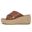 FITFLOP Women's Platfforms Espadrille Leather Wedge Cross Slides (A5K) - FitFlop