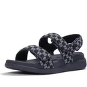 FITFLOP Women's F-Mode Go Checkerboard-Denim Back-Strap Sandals (A1K) - Fitflop