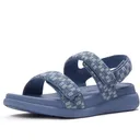 FITFLOP Women's F-Mode Go Checkerboard-Denim Back-Strap Sandals (A1K) - Fitflop