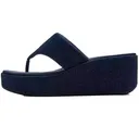 FITFLOP Women's Platfforms Denim Wedge Toe-Post Sandals (A5I) - Fitflop