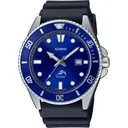 CASIO Men's Blue Dive Watch with Black Resin Strap (MDV106B-2AV) - Casio