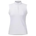 KERRITS Women's Affinity Pro White/Mixed Bits Sleeveless Show Shirt (41022WHT/MXDBIT) - Kerrits