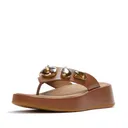 FITFLOP Women's F-Mode Ultra-Jewel Leather Toe-Post Sandals (A2C) - Fitflop