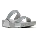 FITFLOP Women's Lulu Sequin Silver Slides (JL4-011) - Fitflop