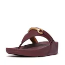 FITFLOP Women's Lulu Chunky-Snaffle Leather Toe-Post Sandals (HY7) - FitFlop