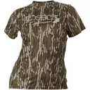DOING SOMETHING GREAT Women's Ultra Lightweight Mossy Oak Bottomland Original Short Sleeve Shirt (54944-par) - Doing Something Great