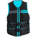 LIQUID FORCE Women's Classic Hinge Black/Aqua CGA Life Jacket - Liquid Force