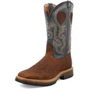 TWISTED X Men's 12in Horseman Distressed Saddle/Peacock Boots (MHM0022) - Twisted X