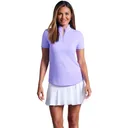 IBKUL Women's Short Sleeve Zip Mock Neck (87000) - Ibkul