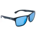 OPTIC NERVE Unisex Rumble Matte Black Frame with Polarized Amber Lens Blue Mirror Sunglasses (22819) - Optic Nerve