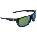 OPTIC NERVE Unisex Cuda Matte Black Frame with Polarized Amber Lens Green Mirror Sunglasses (22820) - Optic Nerve