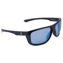 OPTIC NERVE Unisex Cuda Matte Black Frame with Polarized Amber Lens Blue Flash Mirror Sunglasses (22821) - Optic Nerve