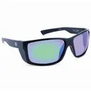 OPTIC NERVE Unisex Staunton Matte Black Frame with HYDROGLARE Polarized Brown Lens Green Mirror Sunglasses (22875) - Optic Nerve